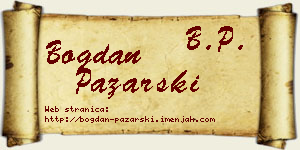 Bogdan Pazarski vizit kartica